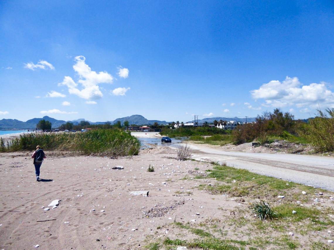 Afandou Beach – a few obstacles to negotiate.