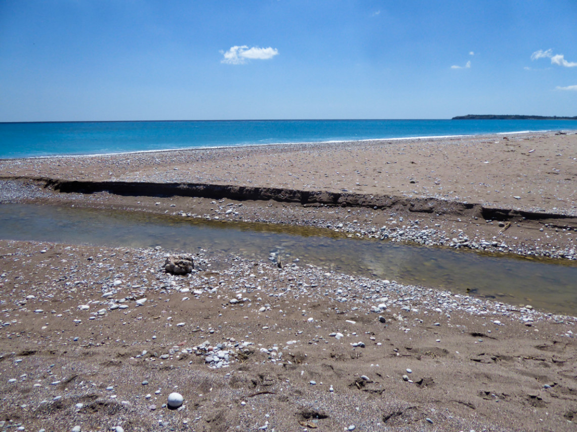 Afandou Beach – not so wide here!