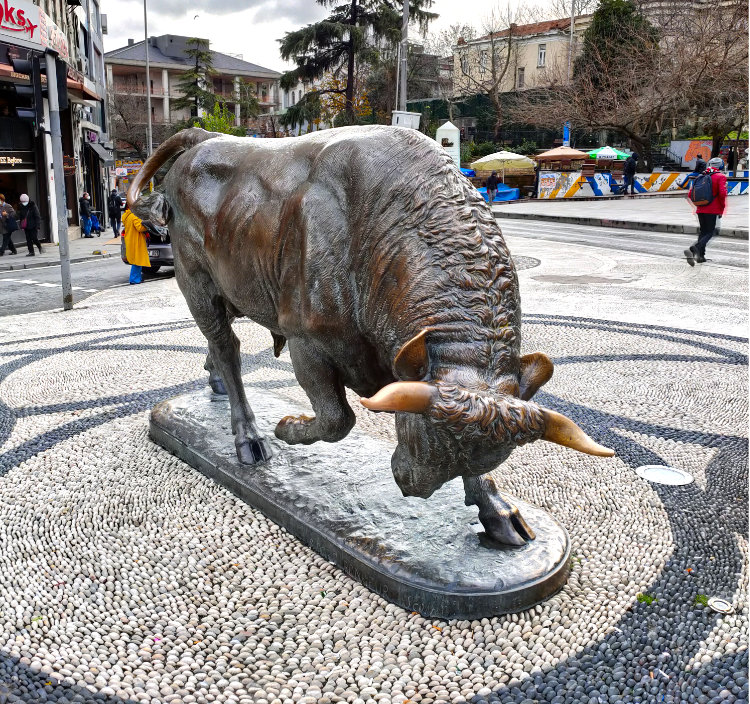 It took 100 years for this bronze Bull to get here via France and Germany