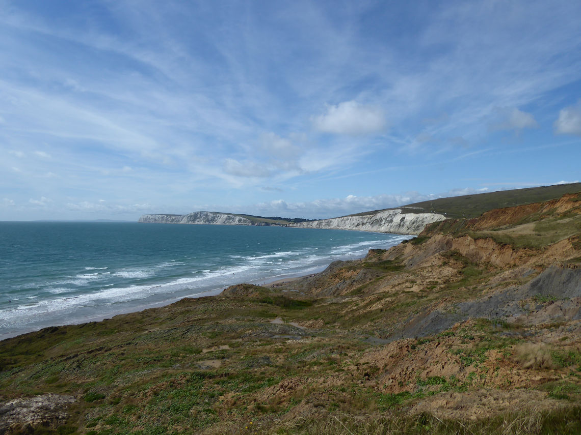 Looking back to Tennyson Down