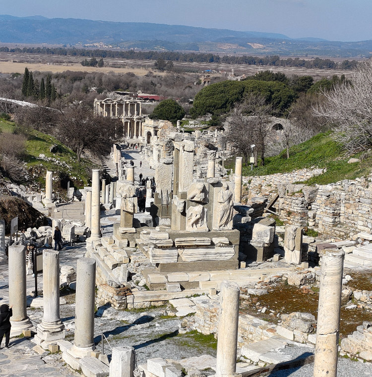 Looking down Curetes Street at Ephesus