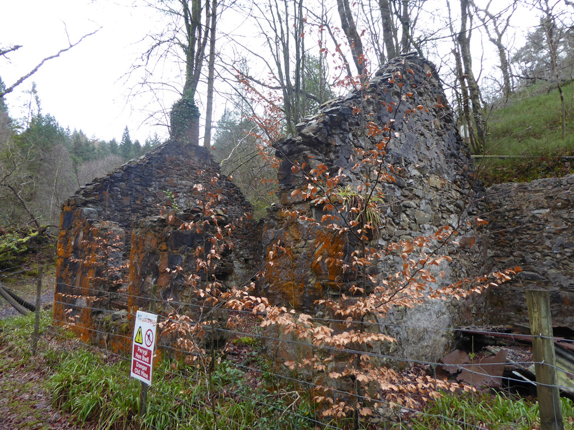Old mine building in Gwydir Forest