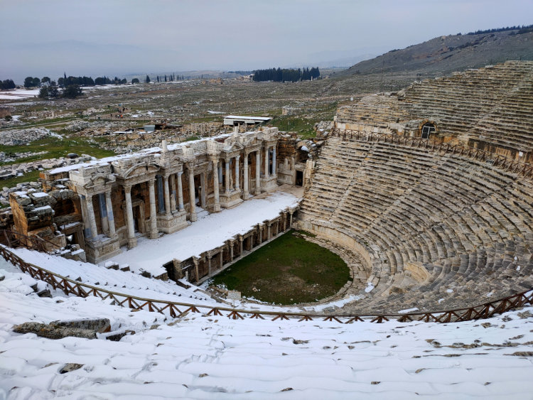 The theatre at Hierapolis built under the Roman Emperor Hadrian 